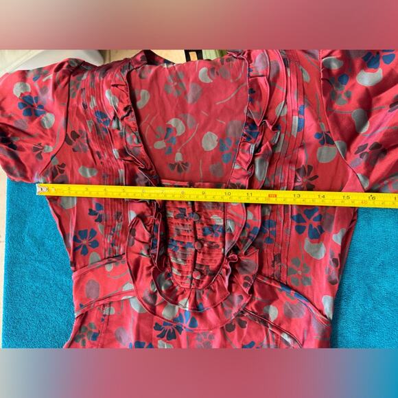 Vintage Marc by Marc Jacobs Silk Floral Dress - Size 2 - Picture 8 of 16